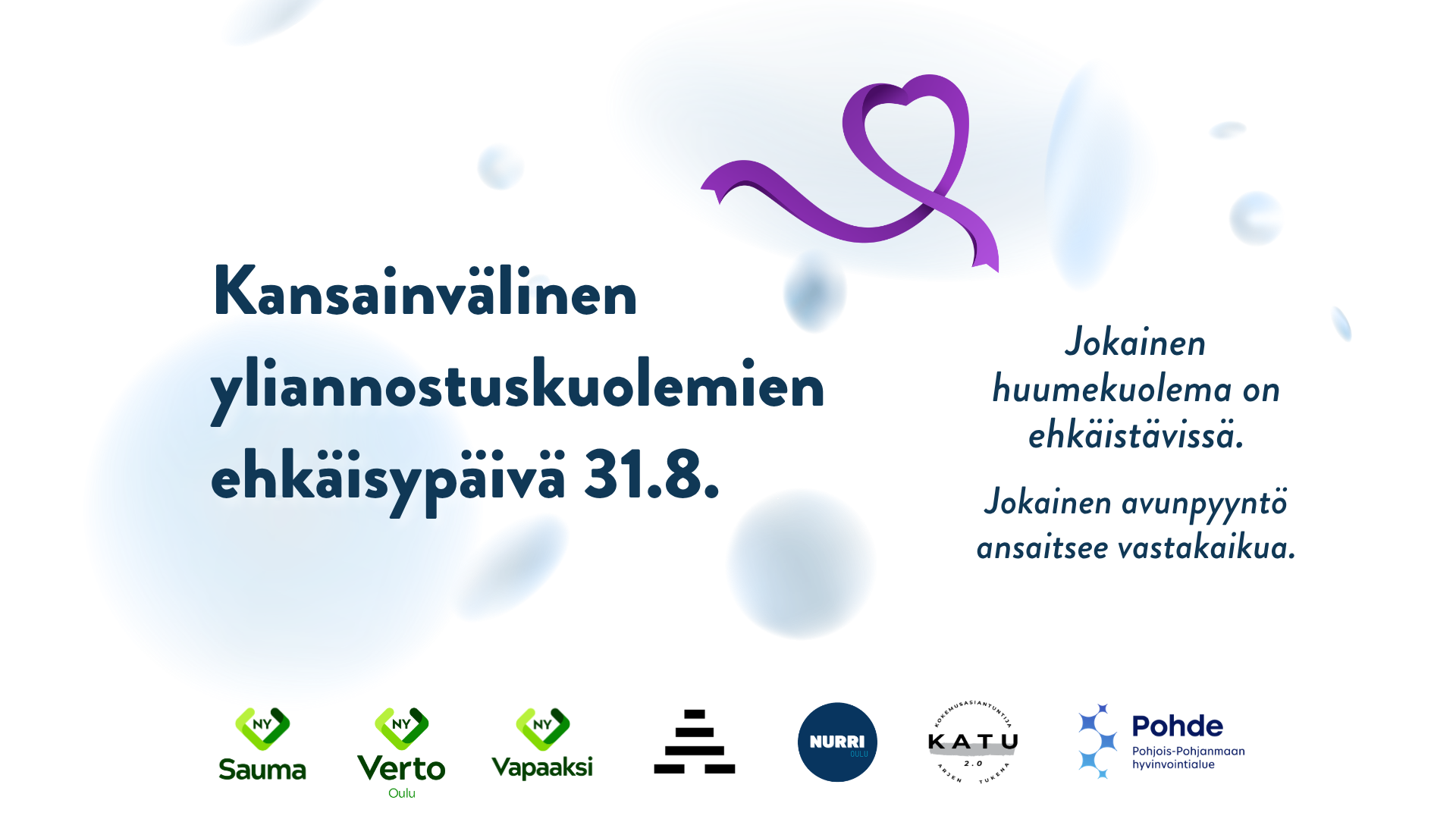Kansainvälinen yliannostuskuolemien ehkäisypäivä 31.8.